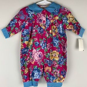 Vintage Baby Beluga Newborn Floral Onesie Romper